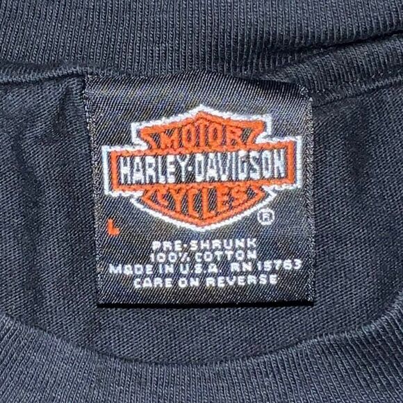 Vintage 1998 Harley Davison Embroidered So Many Miles El Paso Texas Tee Men's L - Picture 3 of 6
